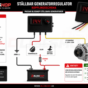 Alternative view of High Amp Alterator - Mercedes OM606 - 300AMP - External Adjustable Volt