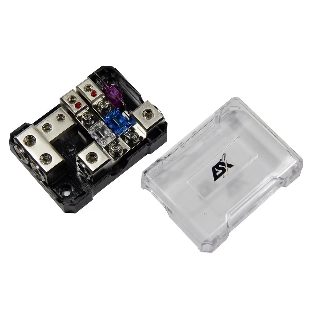 ESX DFD22G - Säkringshållare - Mini ANL + jordblock - 2 platser - Bild 3